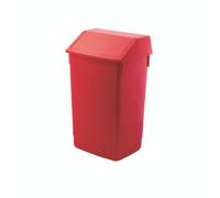 Addis 60L Flip Top Recycle Bin Red