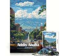 Addis Ababa, Ethiopia Cityscape Jigsaw 1000 Pieces for Teenagers Brain Teasing Leisure Pleasure Solid Lock Festive Gift (50X75CM)