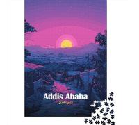 Addis Ababa, Ethiopia Landscape Art 1000 Piece Jigsaw, Festive Gift, 52x38cm/1000pcs