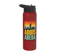 Addis Ababa Ethiopia Skyline Retro Stainless Steel Insulated Water Bottle