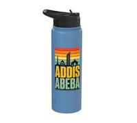 Addis Ababa Ethiopia Skyline Retro Stainless Steel Insulated Water Bottle