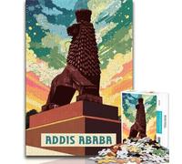 Addis Ababa Puzzles for Adults 1000 Pieces,Staycation Kill Time Every Piece Is Unique - Challenging Family Fun Game 38x52cm