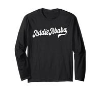 Addis Ababa Typeset Ethiopia Capital Long Sleeve T-Shirt
