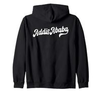 Addis Ababa Typeset Ethiopia Capital Zip Hoodie