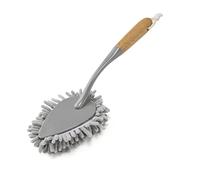 Addis Chenille Duster With Naturally Sterile Bamboo Handle,Grey/Wood,8 x 4 x 33.5 cm