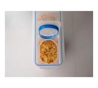 Addis Clip Tight Cereal Food Storage Container 3.7 Litre Tall Rectangle With Easy Pour Lid and Locking Clips, Airtight Bpa Free, Clear Transparent