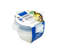 Addis Clip Tight Food Storage Containers 700 ml Round Pack Of 3 Airtight Containers Bpa Free Easy Locking Lid Clips, Clear Transparent