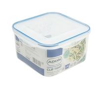 Addis Clip Tight Lunchbox Food Storage Container 2 Litre Rectangle Airtight Silicone Seal Containers Bpa Free Easy Locking Lid Clips, Clear Transparent
