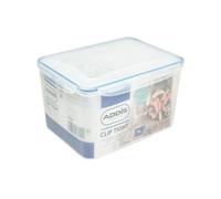 Addis Clip Tight Super Large Food Storage Container 9 Litre Tall Rectangle Airtight Silicone Seal Containers Bpa Free Easy Locking Lid Clips, Clear Transparent