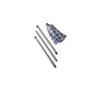 Addis Cloth Mop With 3 Piece Handle In Blue, White And Grey