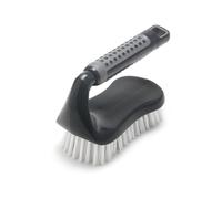Addis ComfiGrip Floor Scrub Brush with Iron Handle, Metallic Graphite, 7 x 16 x 11 cm, 517700