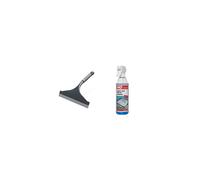 Addis ComfiGrip Shower And Window Squeegee In Metallic and Graphite & HG Glass and Mirror Cleaner, Streak-Free Glass Cleaner, Effectively Removes Grea