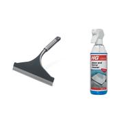 Addis ComfiGrip Shower And Window Squeegee In Metallic and Graphite & HG Glass and Mirror Cleaner, Streak-Free Glass Cleaner, Effectively Removes Gre