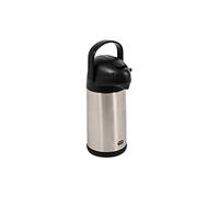 Addis Conference Pump Pot Catering Hotel Travel Dining Commercial Business Vacuum, 3 Litre, Stainless Steel/Black, Silver,Chrome,517465