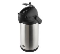 Addis Conference Pump Pot Catering Hotel Travel Dining Commercial Business Vacuum, 3 Litre, Stainless Steel/black, Silver,chrome