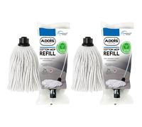 ADDIS Cotton Mop Refill GraphiteMetallicWhite Pack of 2