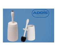 Addis Faux Rattan Round Toilet Brush With Internal Detergent Injection System