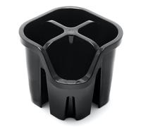 Addis 517939 Cutlery Utensil Drainer Caddy with 4 Compartments, Black, 14 x 14 x 13 cm