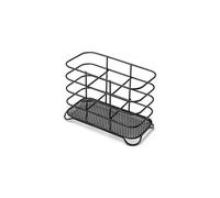 Addis Deluxe Steel 3 Section Wire Cutlery Holder & Drainer Black Gloss