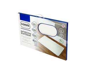 Addis Diatomite Bath Mat 100% Pure Natural Diatomaceous Earth Highly Absorbent Non Slip Quick Drying, Stone