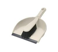 Addis Dustpan And Brush Set In Linen. Stiff, Dirt-trapping Bristles And a Rubber Lip Feature.