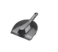 Addis Housewares Dustpan and Stiff Brush Set, Metallic Silver