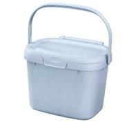 Addis 518384 Eco 100% Plastic Everyday Kitchen Food Waste Compost Caddy Bin, 4.5 Litre, Recycled Light Grey