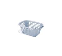 Addis Eco 100% Recycled Plastic Large Rectangular Laundry Washing Basket, 40 litre, Light Grey 518380