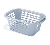 Addis Eco 100% Recycled Plastic Large Rectangular Laundry Washing Basket, 40 litre, Light Grey 518380
