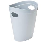 Addis Eco 100% Recycled Plastic Waste Paper Office Bedroom Trash Bin, 12 Litres, Light Grey