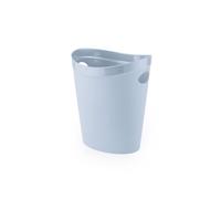 Addis Eco 100% Recycled Plastic Waste Paper Office Bedroom Trash Bin, 12 Litres, Light Grey