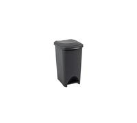 Addis Eco 40 Litre Pedal Bin - 100% Recycled Plastic, UK Made from Old CD Cases (519001ADF), Hygienic Pedal Operation, Flat Back, Lifetime Guarantee