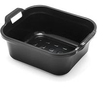 Addis Eco Made from 100% Recycled Plastic Washing up Bowl with Twin Handle, 10 Litre, Eco Recycled Black
