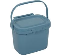 Addis Everyday Kitchen Food Waste Compost Caddy Bin, 4.5 Litre, Air Blue