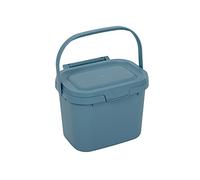 Addis Everyday Kitchen Food Waste Compost Caddy Bin, 4.5 Litre, Air Blue, 518695