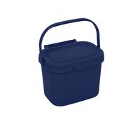 Addis Everyday Kitchen Food Waste Compost Caddy Bin, 4.5 Litre, Made from Recycled Plastic Eco Blue