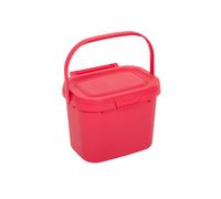 Addis Everyday Kitchen Food Waste Compost Caddy Bin, 4.5 Litre, Pomegranate, 518694