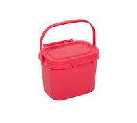 Addis Everyday Kitchen Food Waste Compost Caddy Bin, 4.5 Litre, Pomegranate, 518694