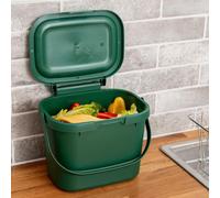 Addis Everyday Kitchen Food Waste Compost Caddy Bin, 4.5L - Sage Green