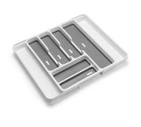 Addis White & Grey Extendable Drawer Organiser White/Grey