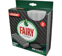 Addis Fairy Platinum Non Scratch Griddle Mate Dual Scourer for Oven Racks, BBQ's, Griddle Pans and Plates, Pack of 2, Grey 518947