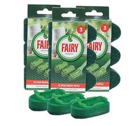 Addis Fairy Soap Dispensing Non Scratch Sponge Scourer Dish Brush Replacement Refill, Durable Long Lasting Bulk Heads, Green, One Size-Pack of 9