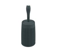 Addis Faux Hessian Round Plastic Toilet Brush Set with Internal Detergent Injection System, Charcoal Dark Grey, One Size