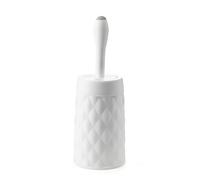 Addis Faux Quilted Diamond Toilet brush - White