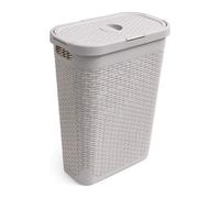 Addis Rattan 40L Slim Hamper - Beige