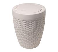 Addis Faux Rattan Round Bathroom Bin - 515799