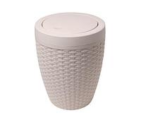 Addis Faux Rattan Swing Lid Bathroom Bin One Colour