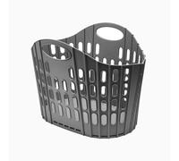 Addis Flat Easy Store Laundry Basket Hamper, Dark Grey, 38 Litre 518150