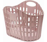 Addis Fold Flat Easy Store Clothes Laundry Basket Hamper, Pink, 38 Litre