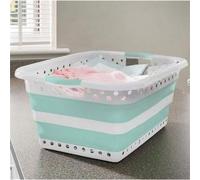 ADDIS FOLDING COLLAPSIBLE SPACE SAVING LAUNDRY BASKET 45L